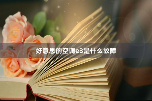 好意思的空调e3是什么故障